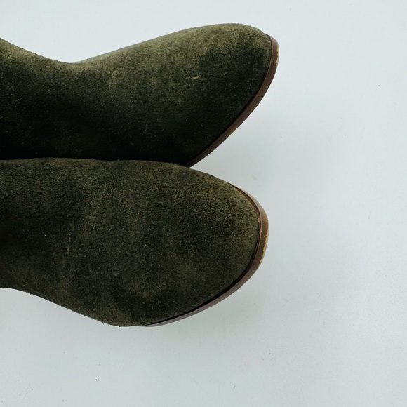 Aldo Leather Suede Military Olive Green Booties - Picture 8 of 8